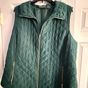 Chico's Dark Green Quilted Vest